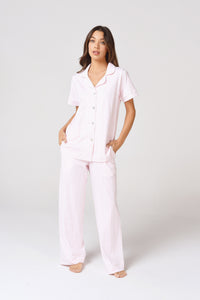Women's Pink Stripes Pajama Set