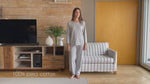 Load and play video in Gallery viewer, Women&#39;s 3/4 Sleeve Grey Pajama Set
